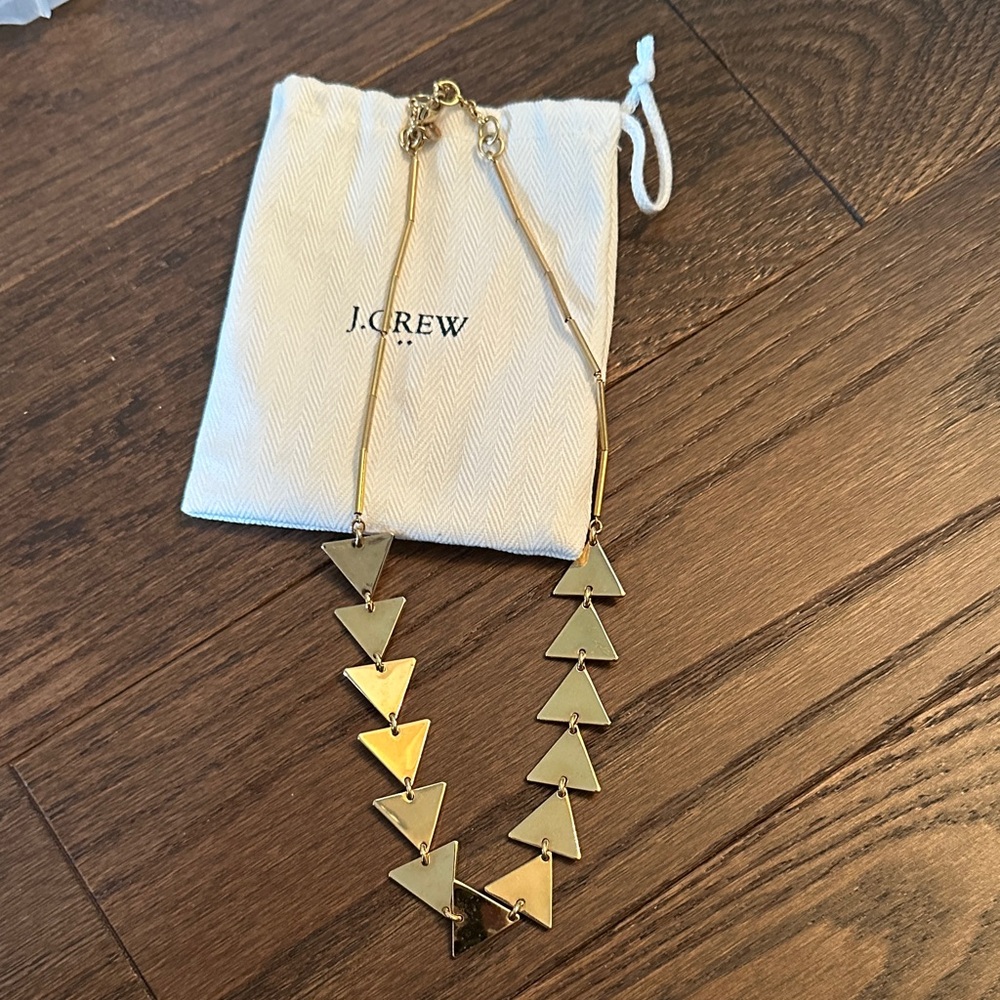 Jcrew gold triangle necklace